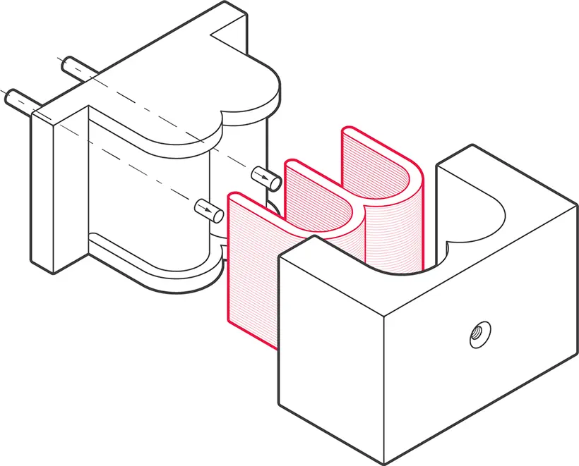 A drawing of a heater and a heater cover