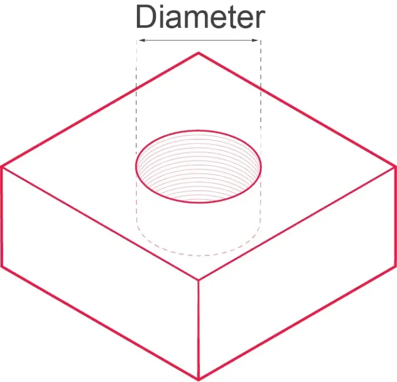 A 3D diagram illustrating the thickness of a structural component, highlighting dimensional constraints in design.