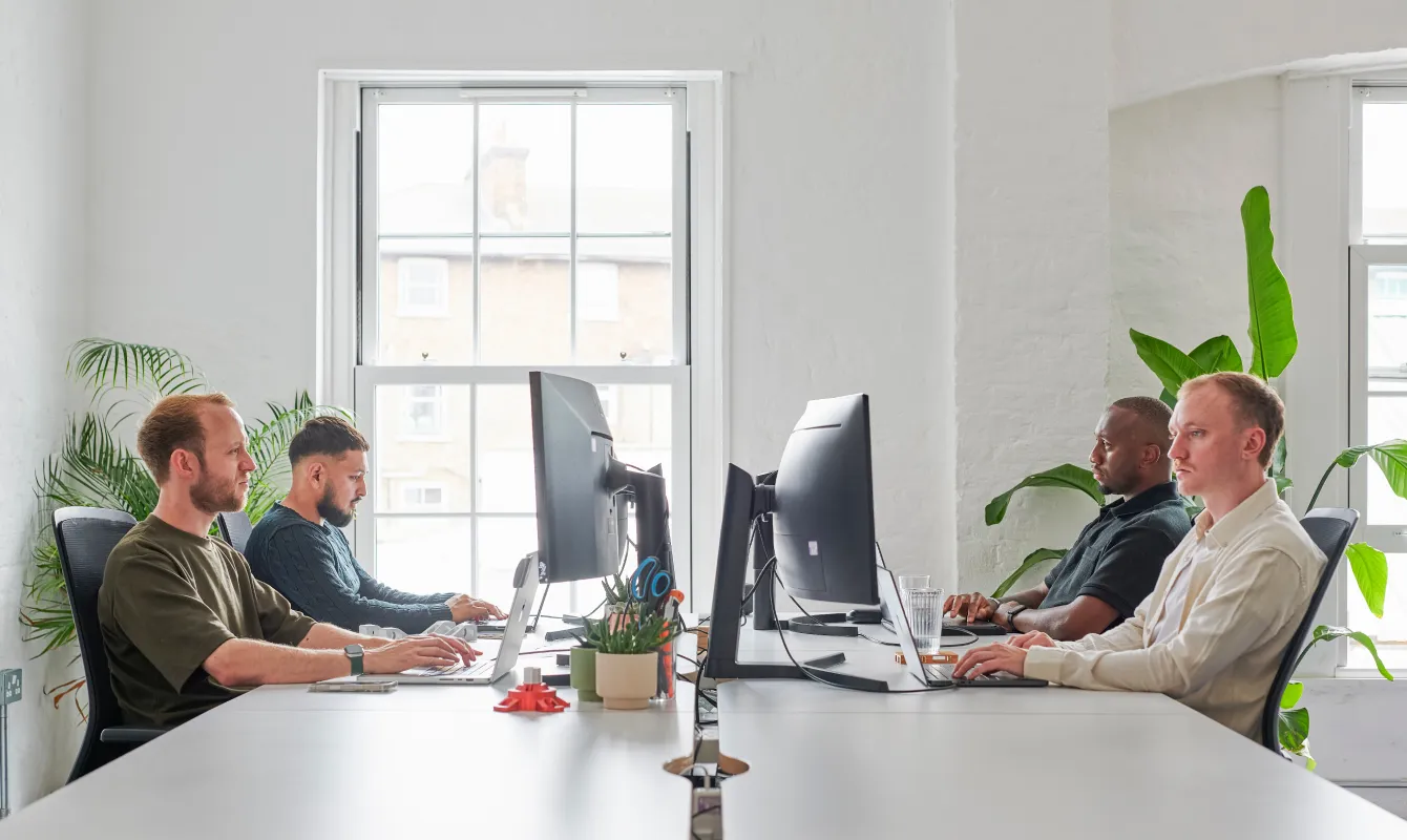 team in an office