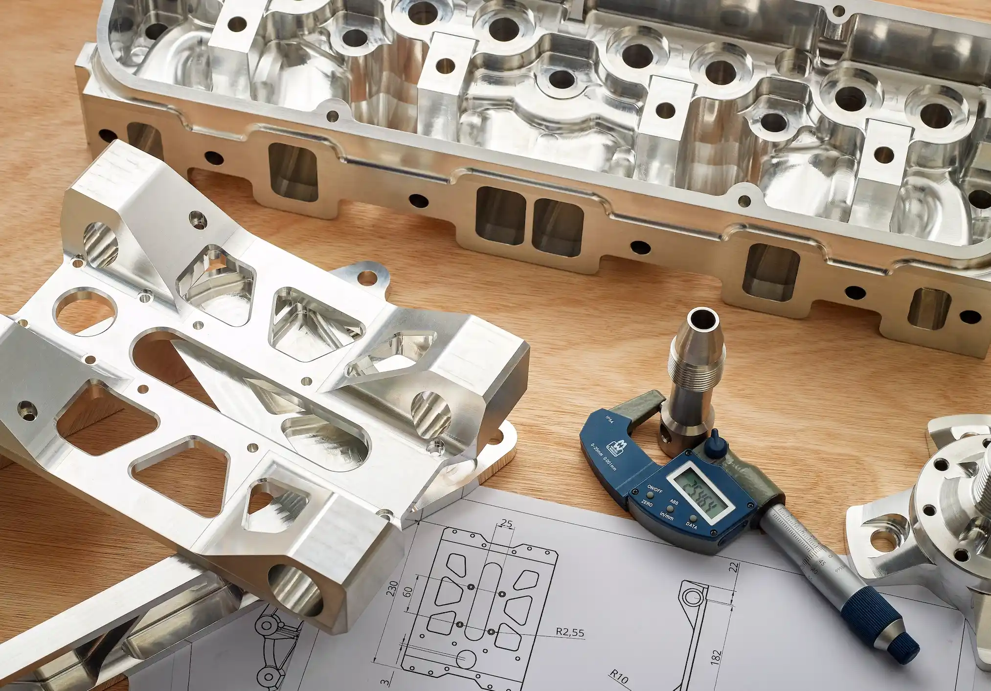 metal components on wood