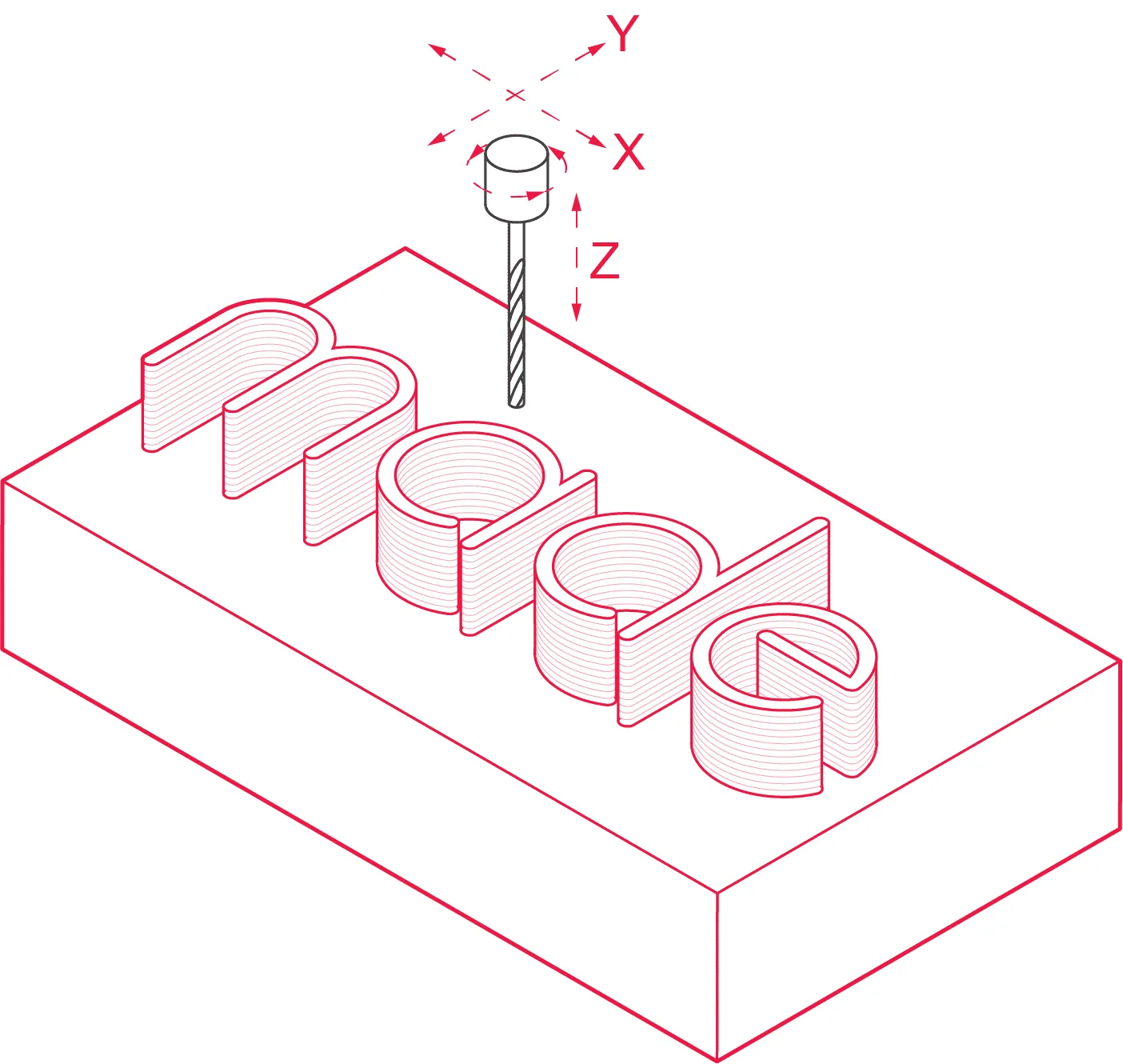 A drawing of a piece of metal with a hole in it