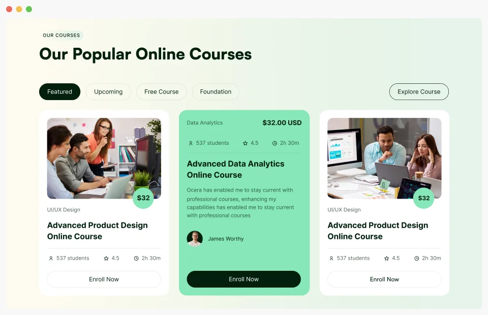 Cover page gallery image item