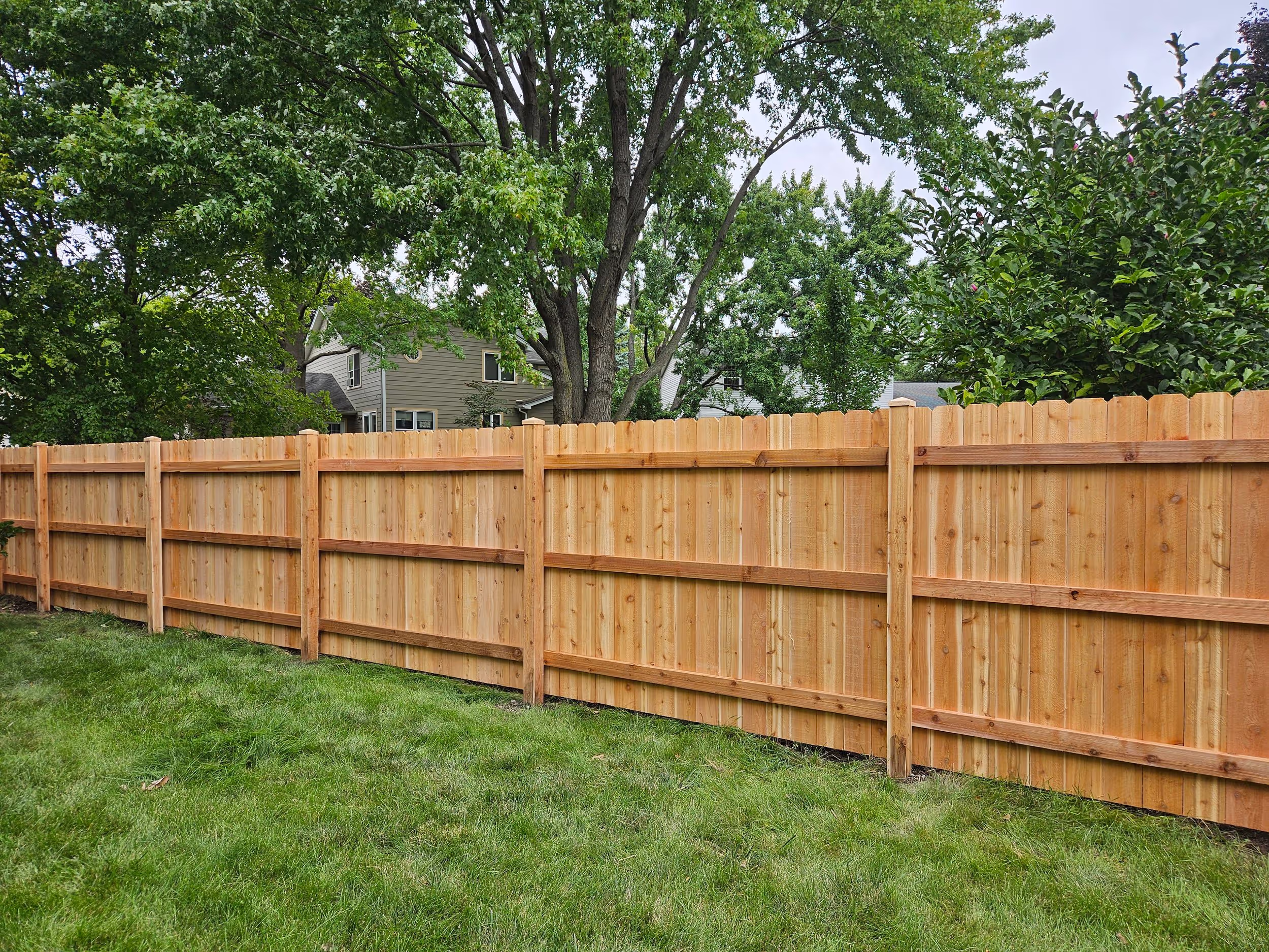 Cedar privacy wood fence installed in Sewell, NJ by Tri-State Fence & Deck