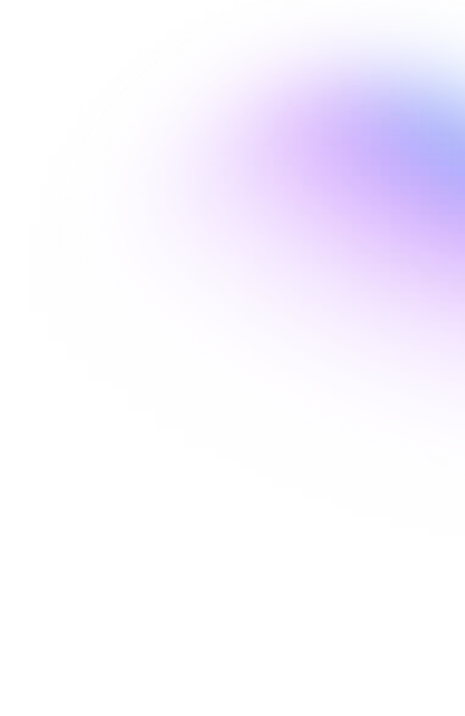 Abstract gradient shape with curved lines fading from blue to purple and white background.