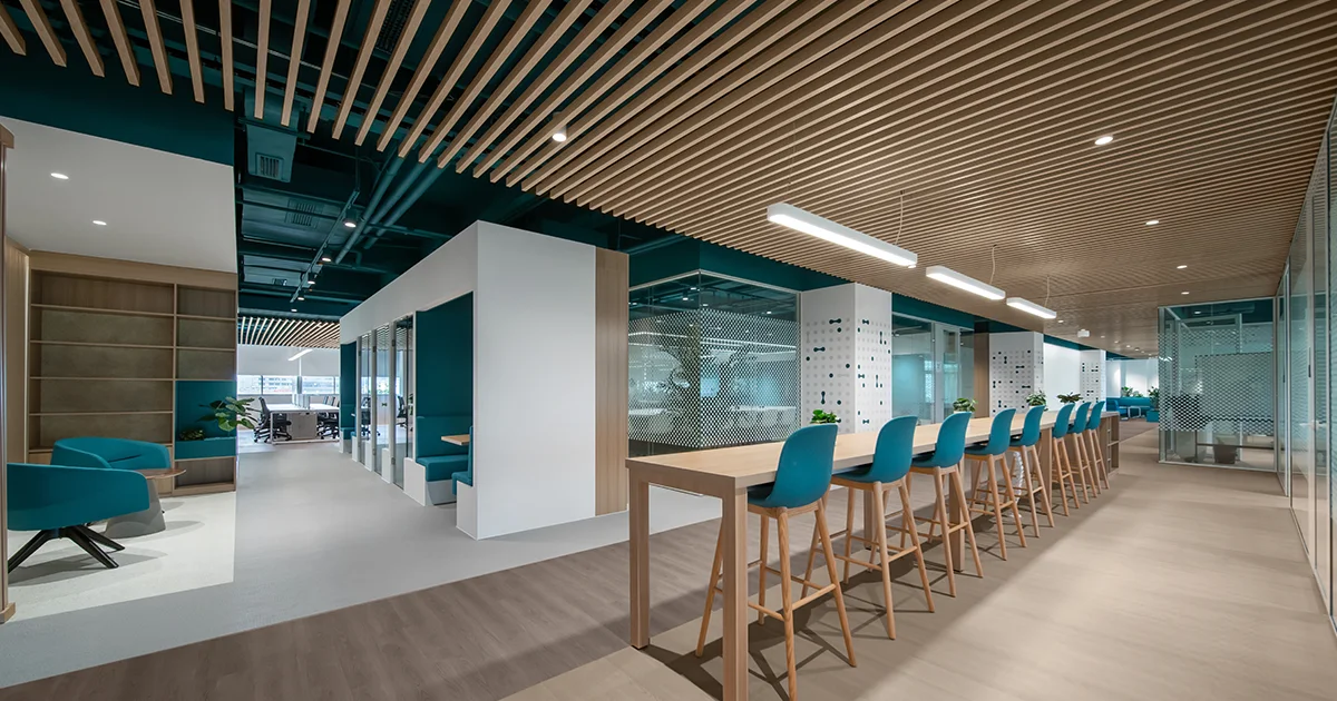 3D render of a modern office interior