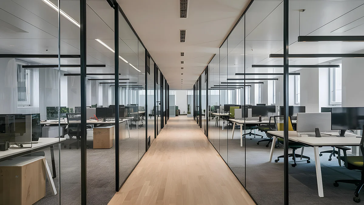 3D render of a modern office interior
