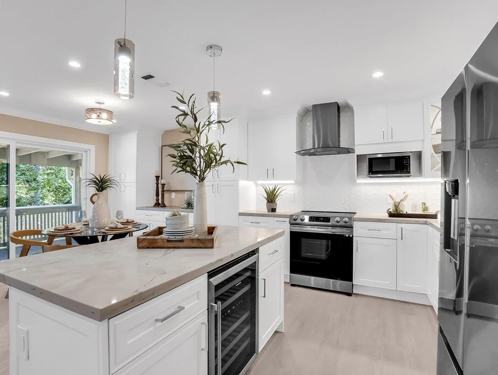 Kitchen remodeling of a modern home by Global Arch Construction