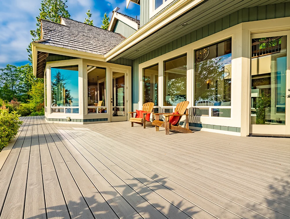 Deck of a beautiful home.