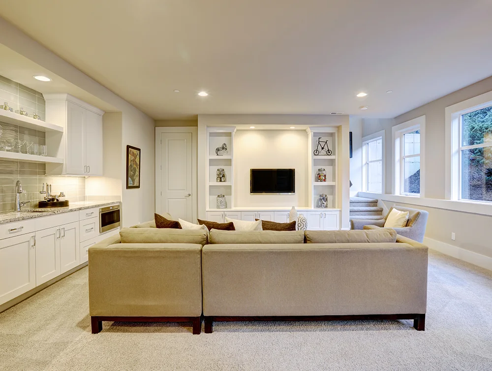 Cozy basement.