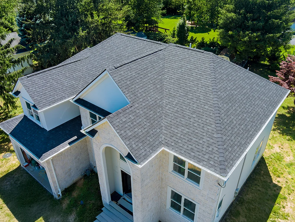 A house with a new roof.