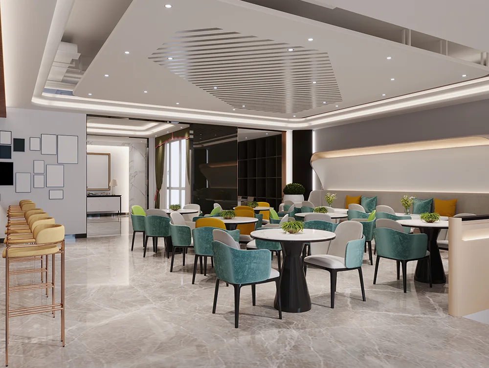 3d render of a restaurant interior