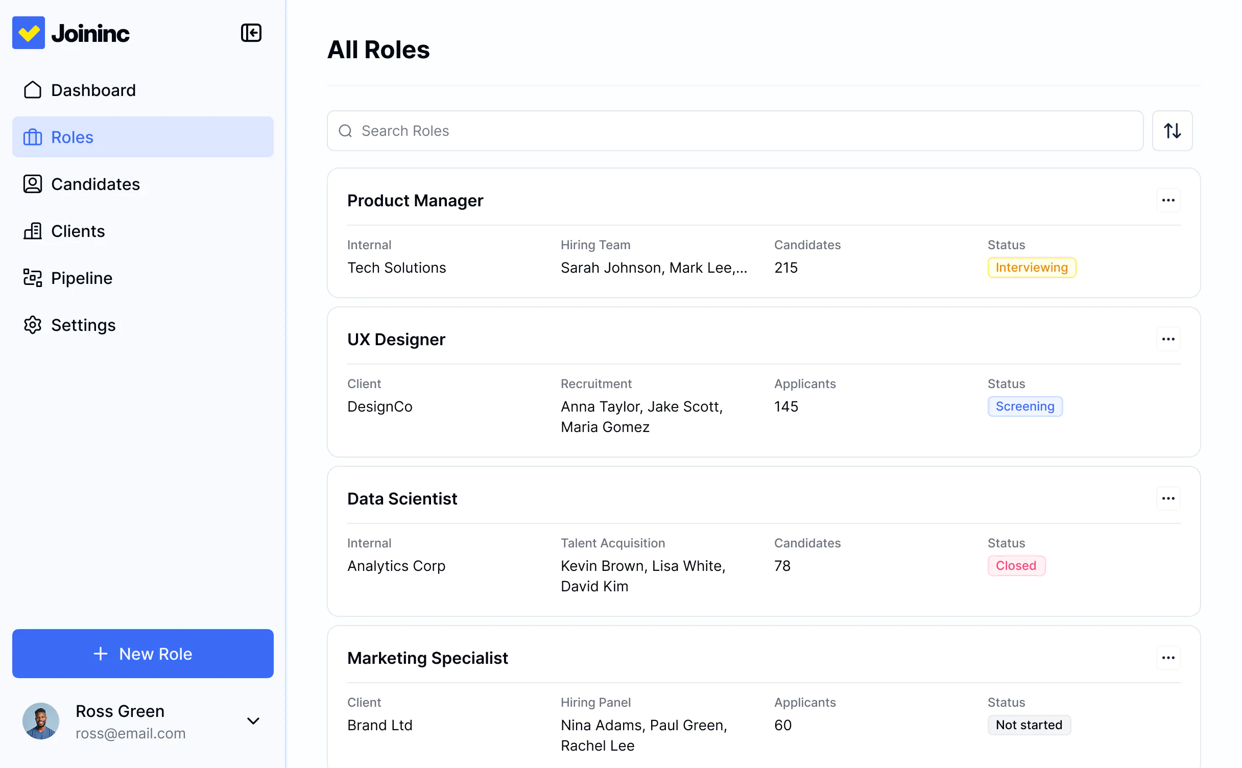 Applicant tracker app 