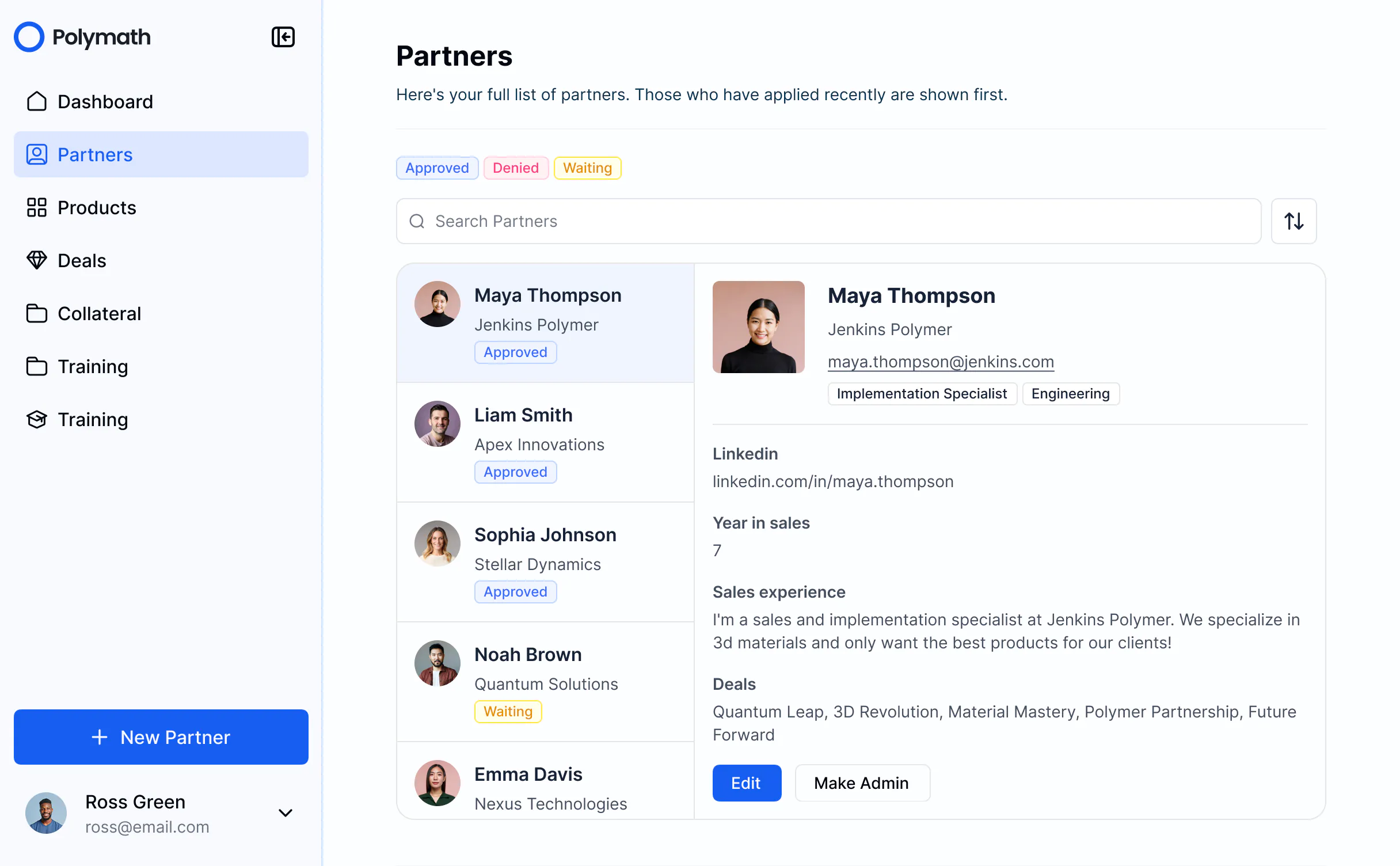 Custom partner portal app