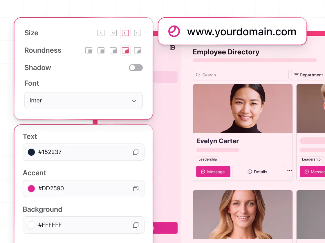 Customizable app design in Softr