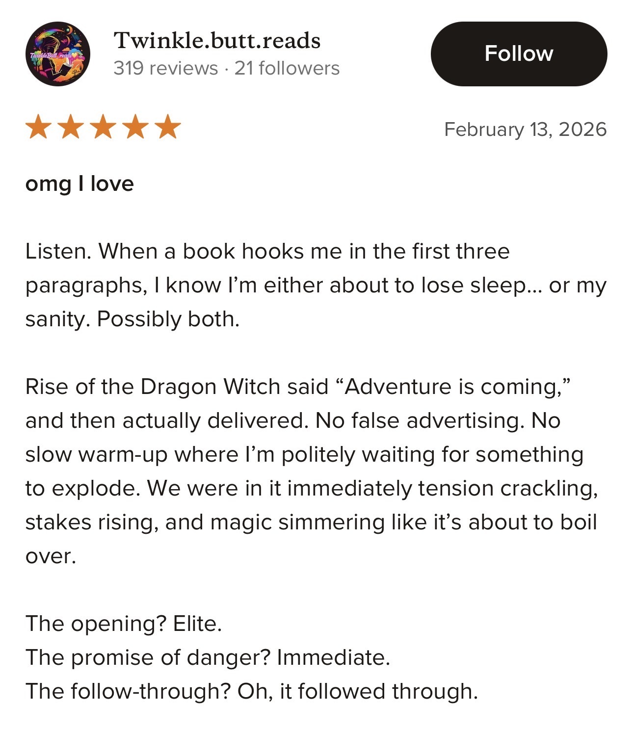 Review of Epic Fantasy Novel
