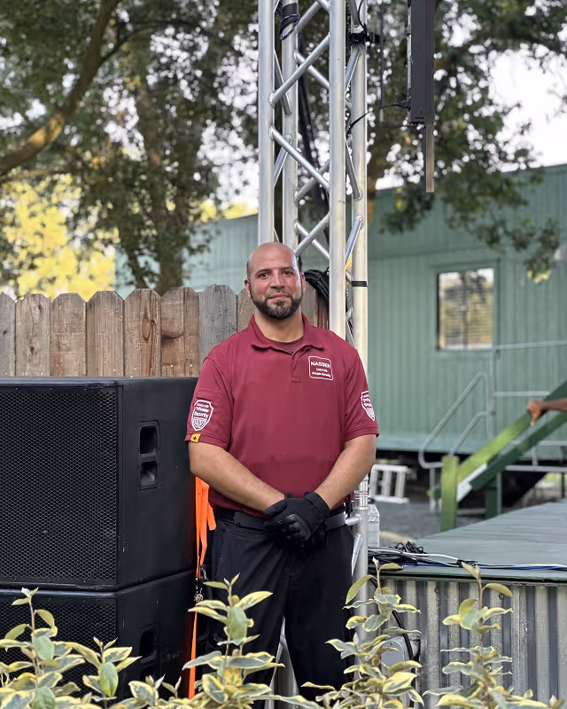 security guard at a concert