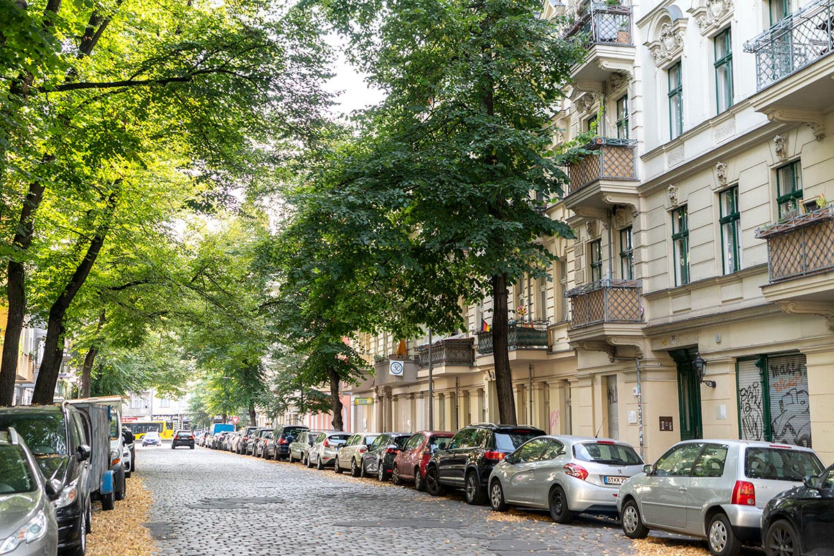 eine Straße in Berlin Neukölln