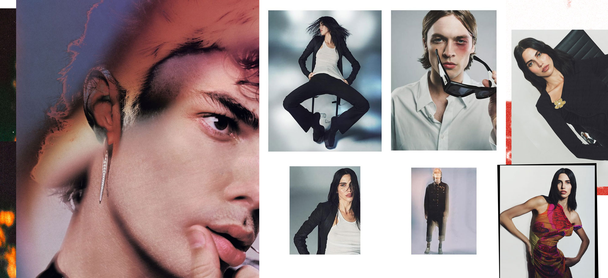 A dynamic and artistic photograph of a model wearing a vibrant, flowing dress adorned with bold heart patterns in shades of red, orange, and purple. The motion blur creates a sense of movement, while the model’s pose exudes confidence and style. The image captures a high-fashion aesthetic with a modern, expressive energy, aligning with Maxfield distinctive visual identity.