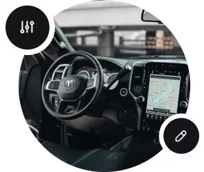 Pick up truck interior photo