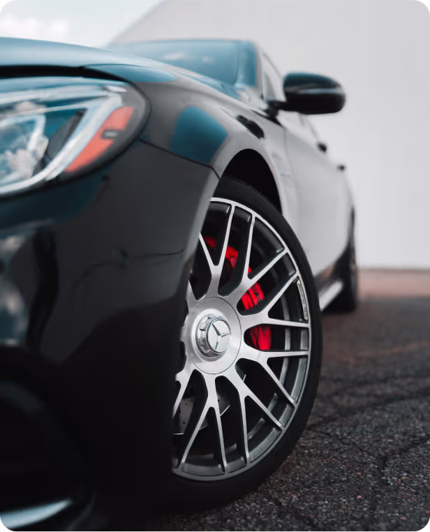 Black car close up photo