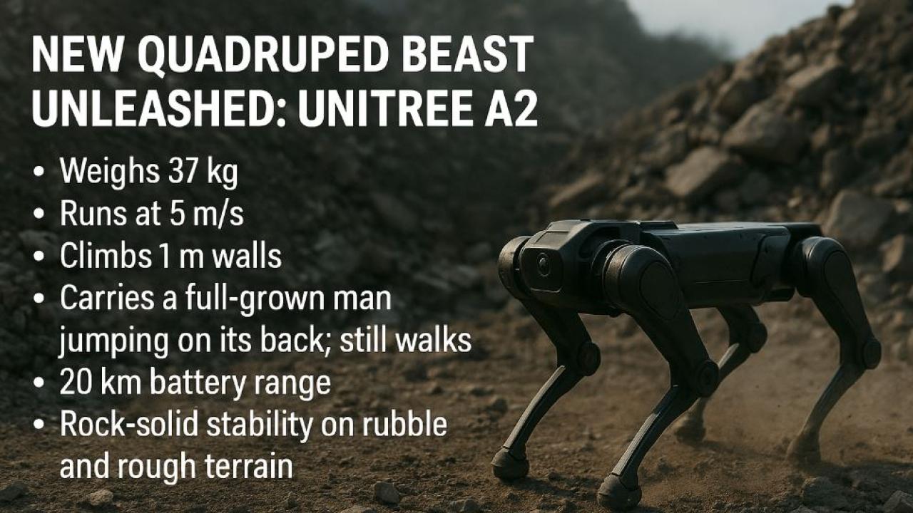 How Unitree Stellar Hunter Quadruped Robot Redefines Agility and Carries Up to 100kg Loads