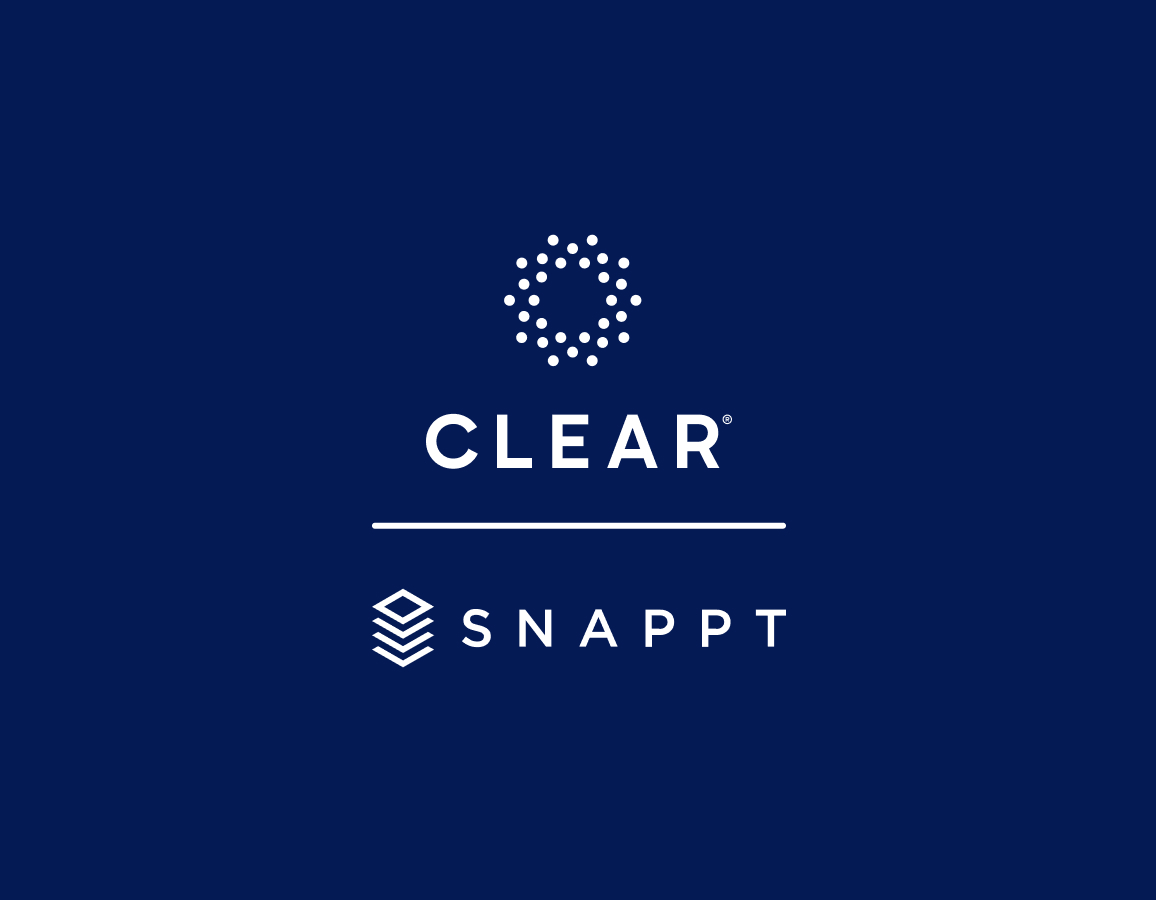 Person looking at CLEAR Multi-Layered Identity Screen