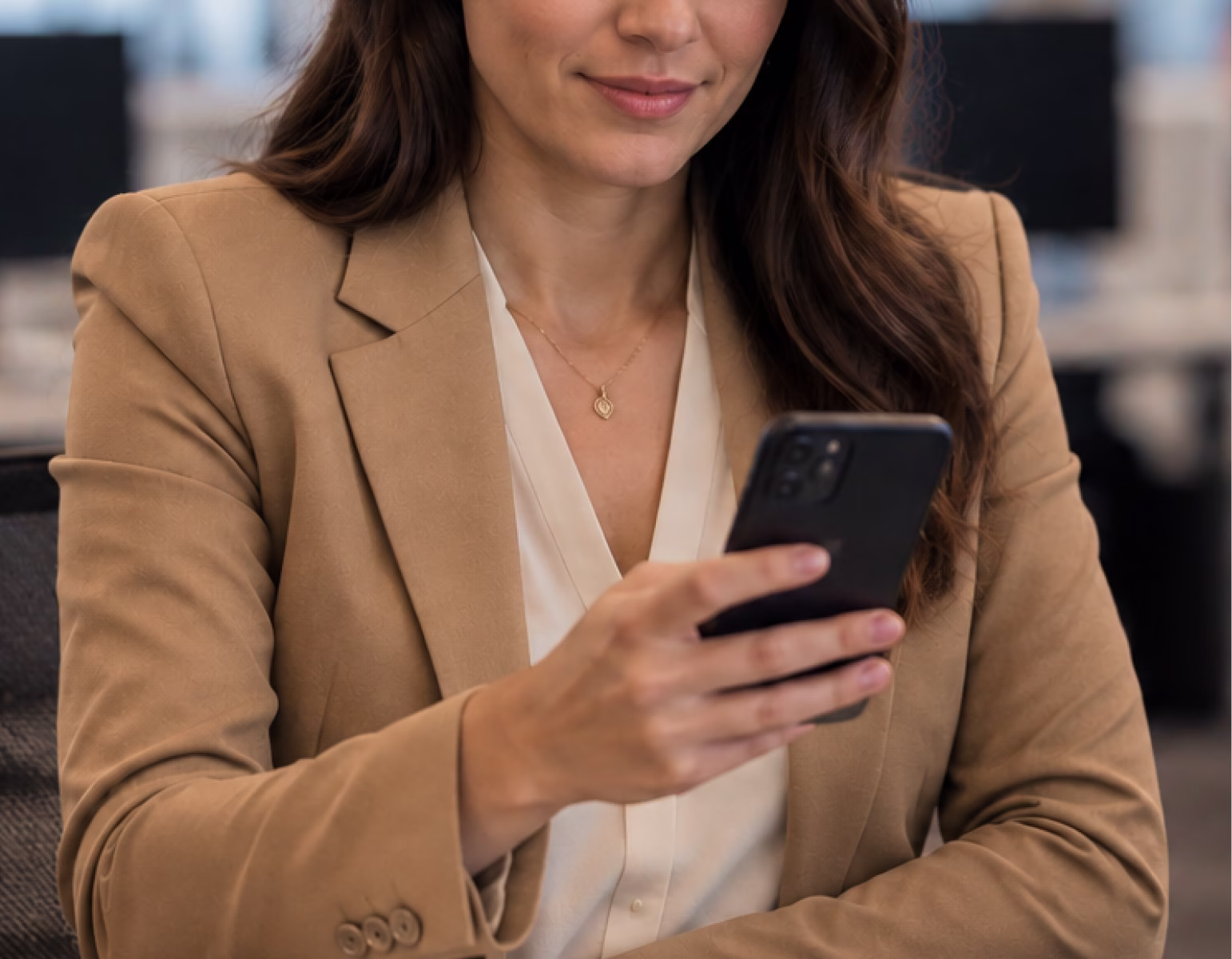 Person looking at CLEAR Multi-Layered Identity Screen