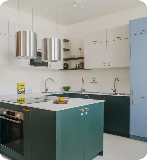 La cuisine colorée de Roof à Lille