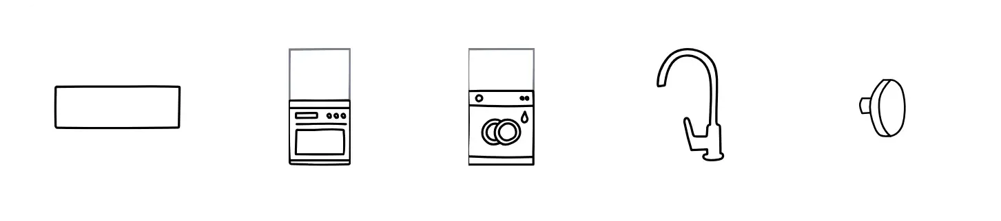 La cuisine Ivoire et Noyer de Florian