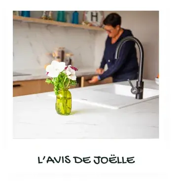 La cuisine en chêne et en marbre de Joëlle