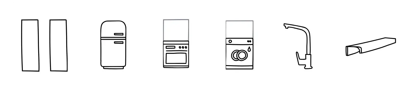 La cuisine rouge brun de Laycinet