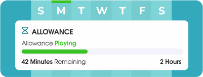 Screen time allowance widget