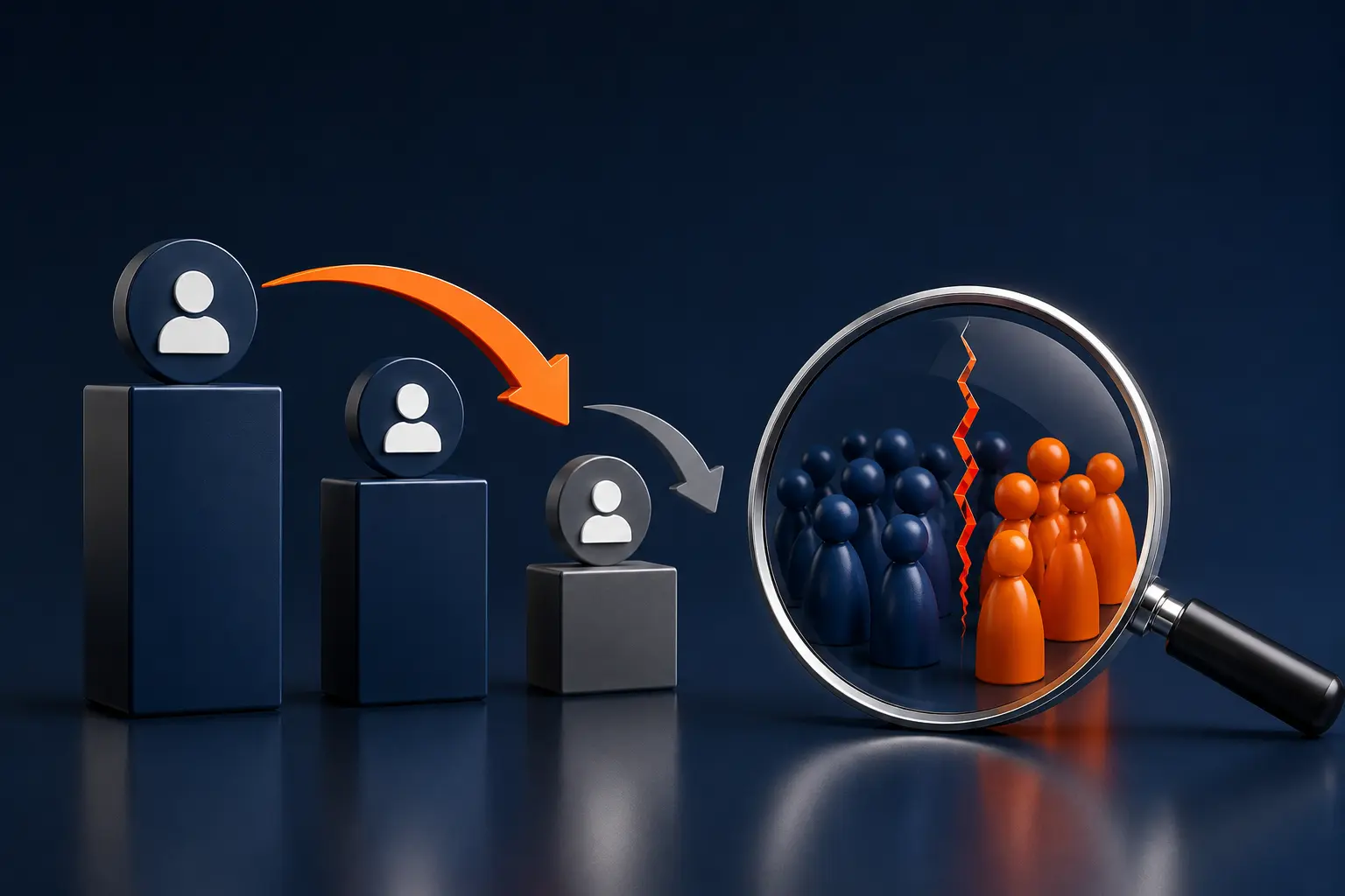 Visual showing branded traffic shifting between listings within the same brand, illustrating how to identify branded traffic cannibalization using Amazon Search Query Performance data.
