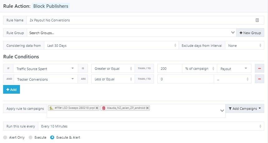 block publisher rule theoptimizer