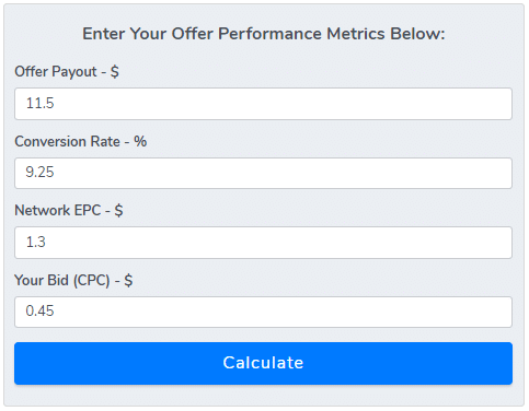 campaign performance calculator theoptimizer