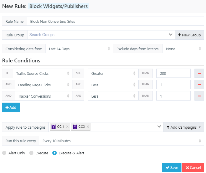 Yahoo Gemini Site Optimization Rules
