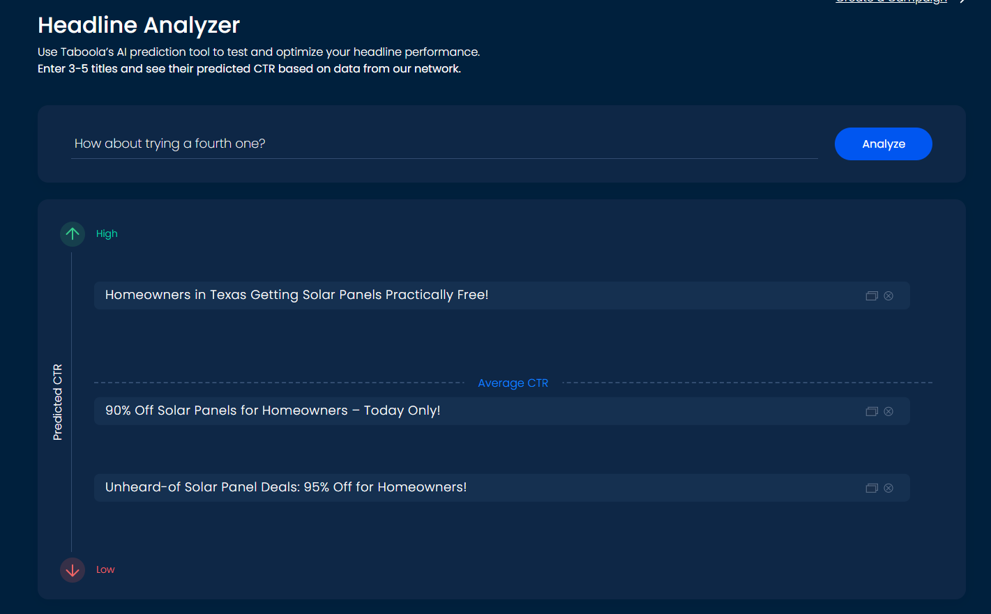taboola headline analyzer