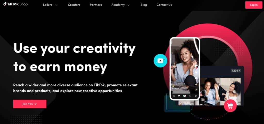 This image shows the TikTok shop interface, which is TikTok's own affiliate program. 