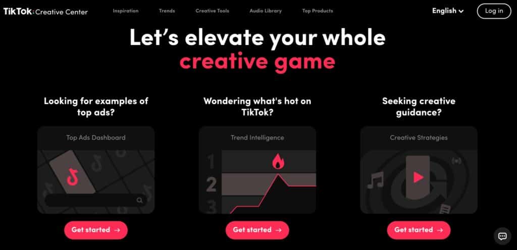 TikTok Tool 1: TikTok's Creative center 