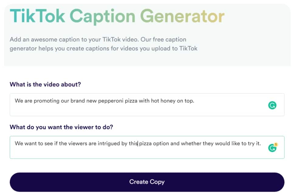 How to use copy.ai to generate TikTok captions