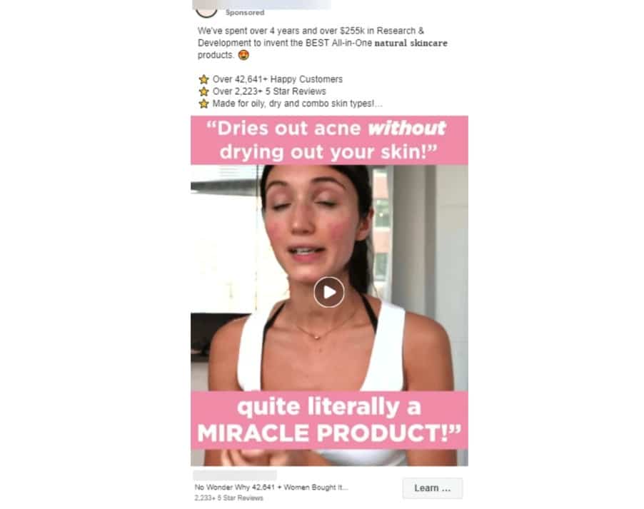 Paid Advertising Platforms for Lead Generation Facebook video ad example