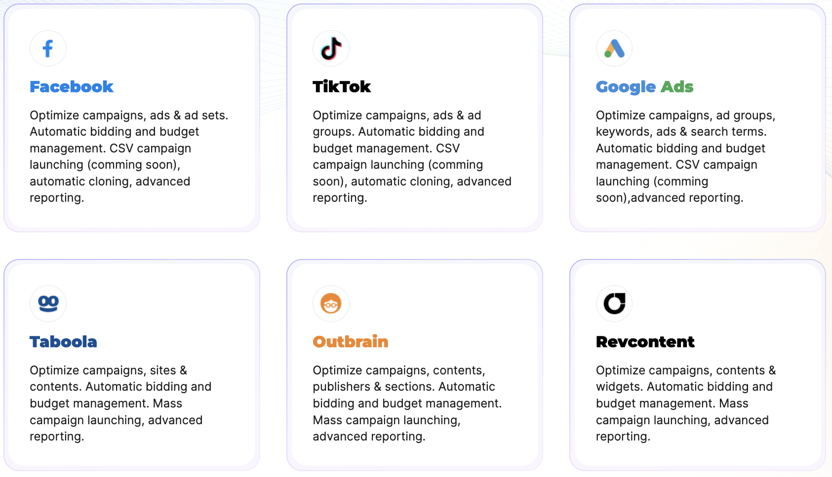 The Optimizer vs Revealbot Comparison Traffic source integration