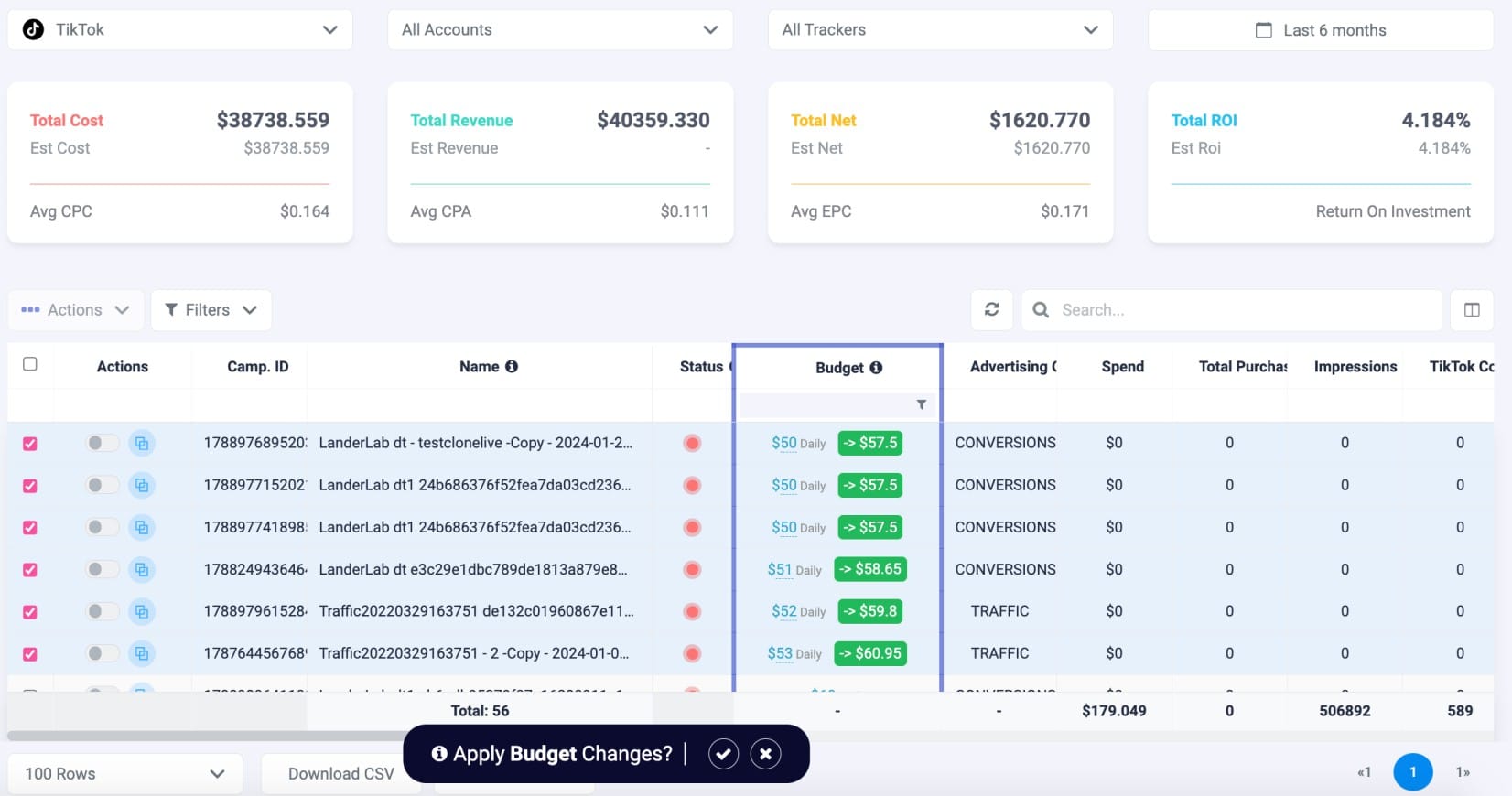 Automate Bulk Campaign Budget Adjustments for TikTok