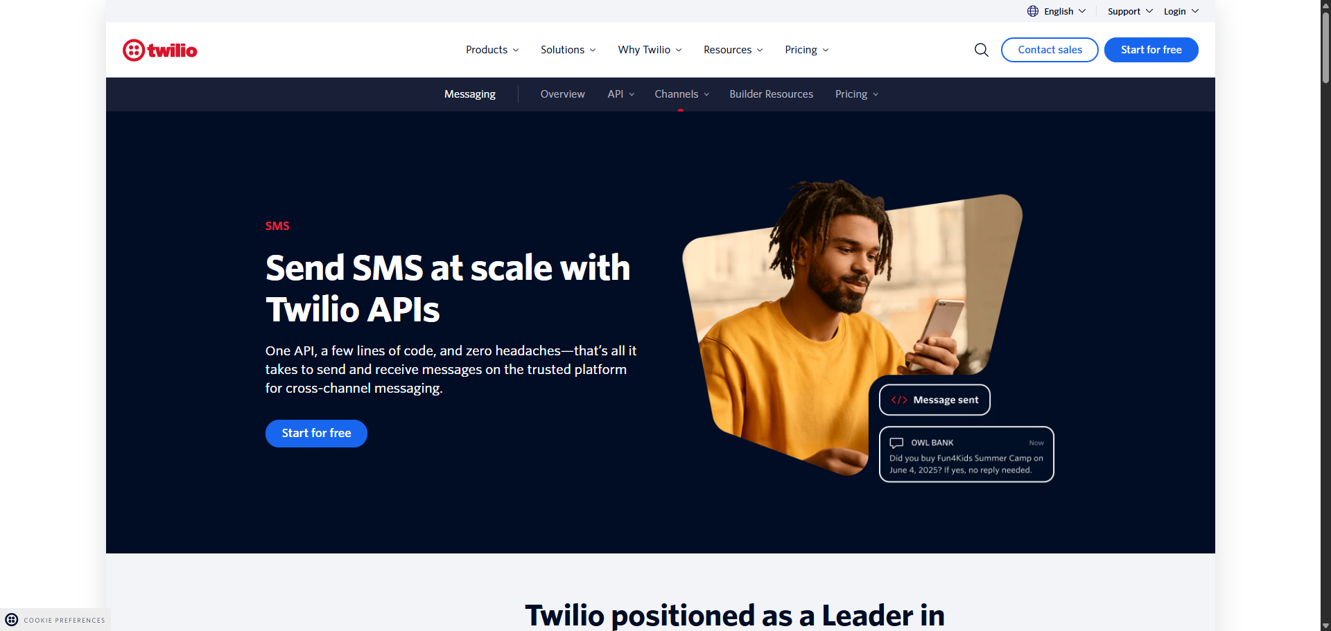 Twilio for bulk SMS sending via API