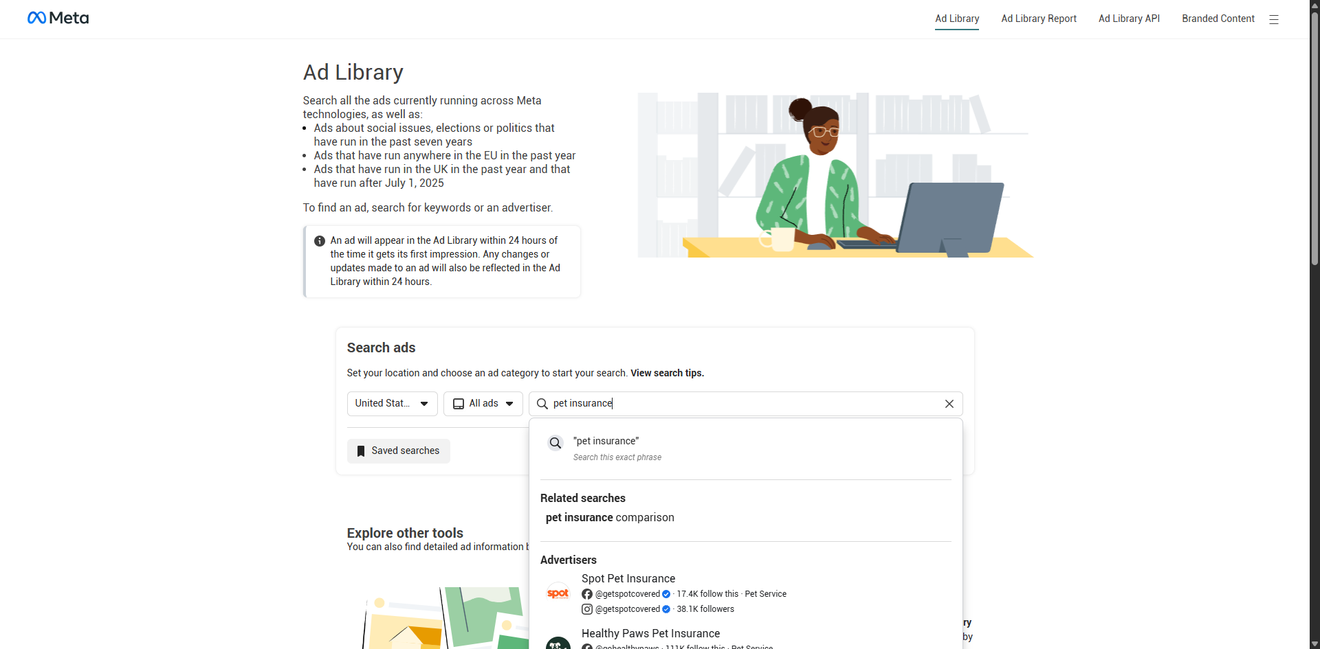 meta ad library