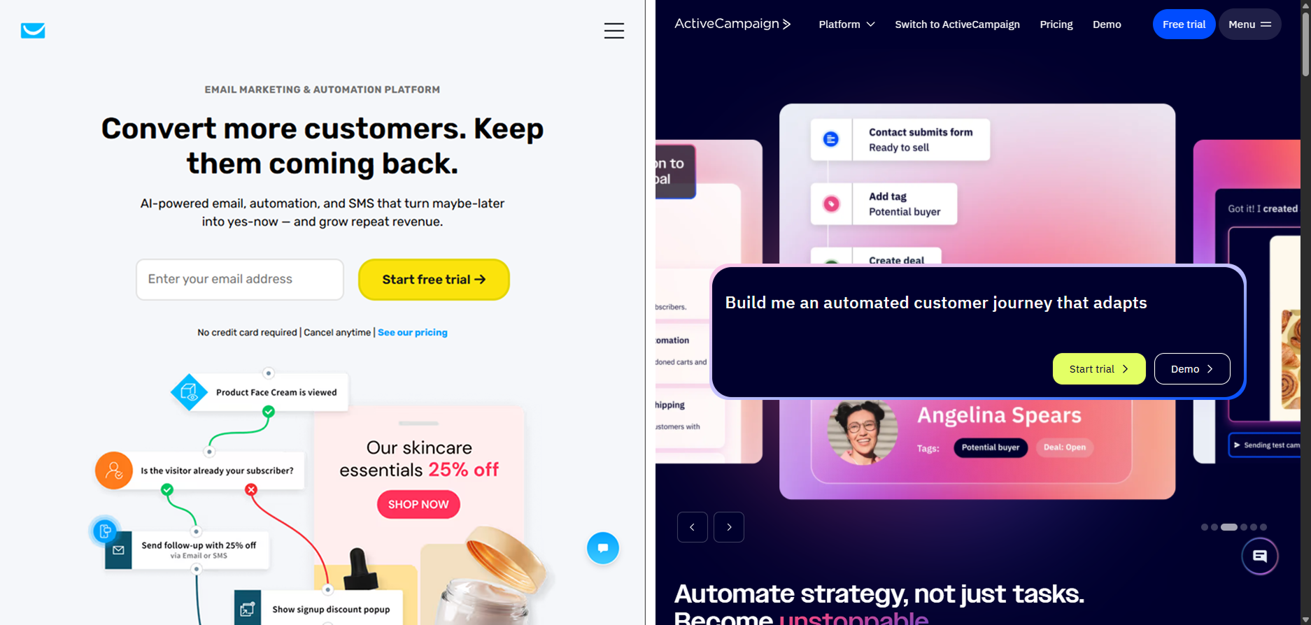 getresponse and activecampaign for email marketing and lead nurturing
