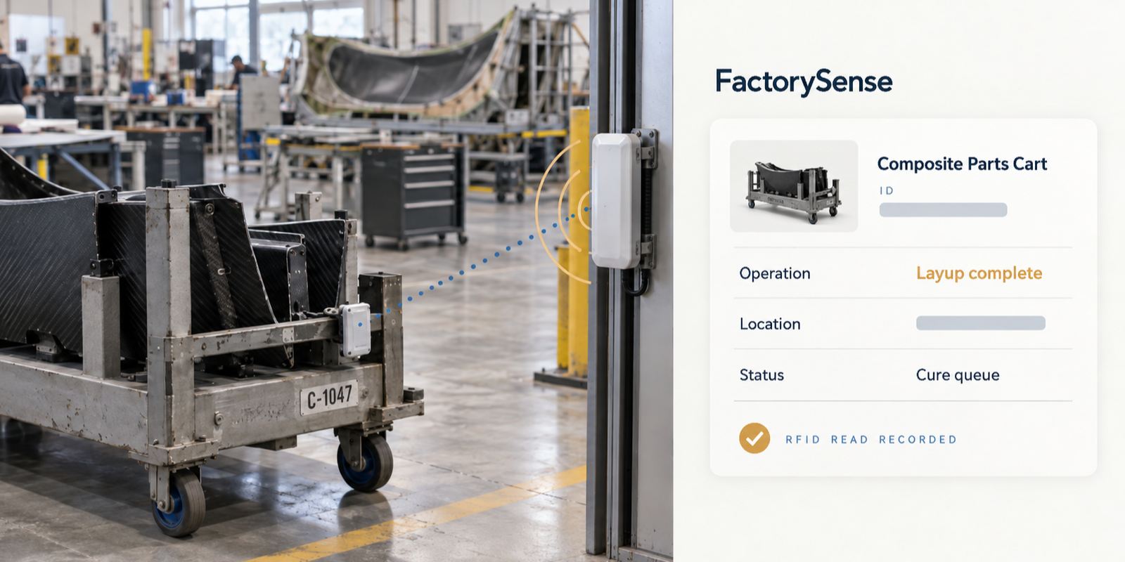 FactorySense RFID technology automates out time tracking and eliminates manual freezer time logs for composites manufacturers