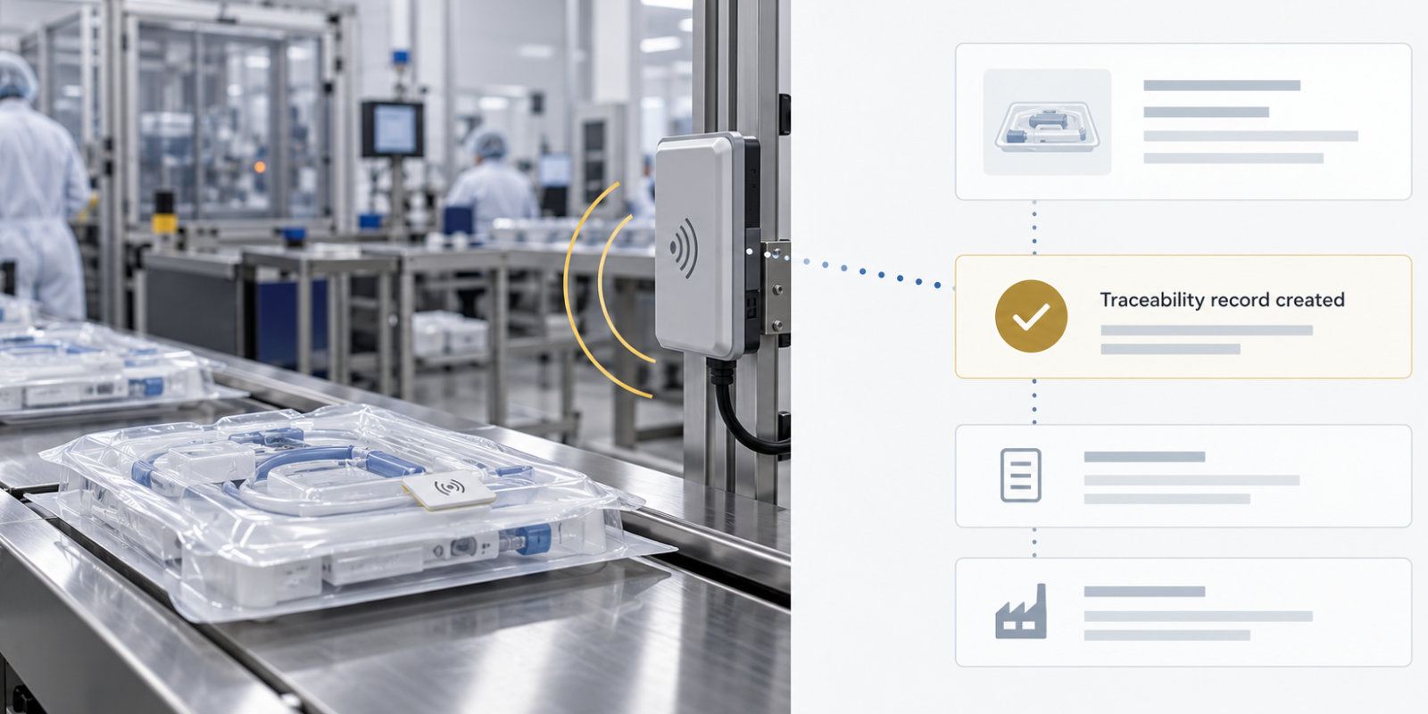Fixed RFID checkpoints and handheld verification added physical-movement evidence to the manufacturer's existing WIP and ERP records.