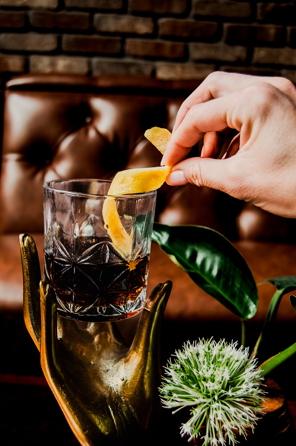 A Toronto cocktail expertly garnished and presented