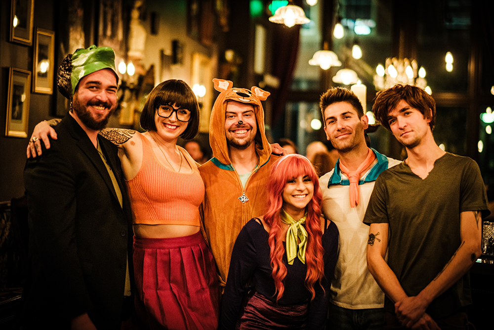 The gang dressed up as the characters from Scooby Doo